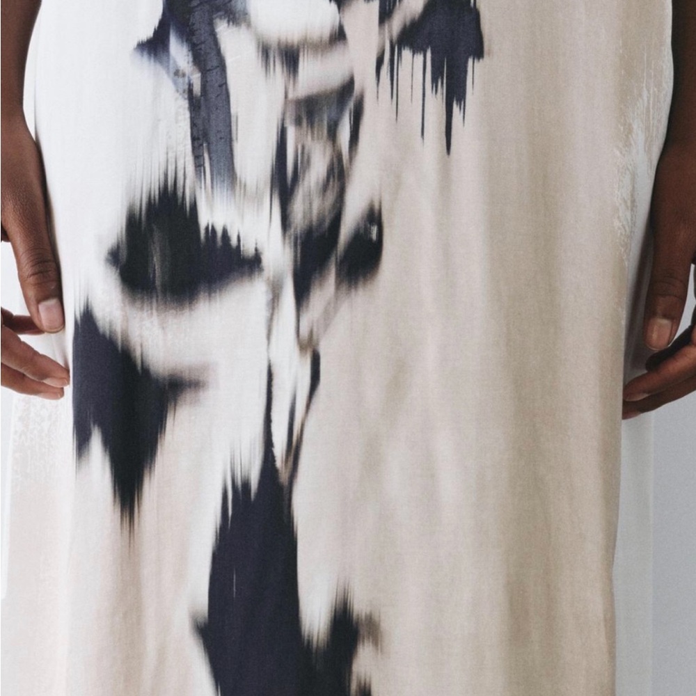 ZARA NWT Elegant Beige and Black Women's Dress - Picture 6 of 12